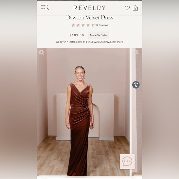 REVERLY- Dawson Dress Terracotta- Size 20 - Picture 2 of 4